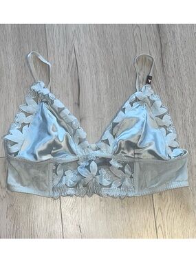 VS Satin Triangle Longline Bralette
